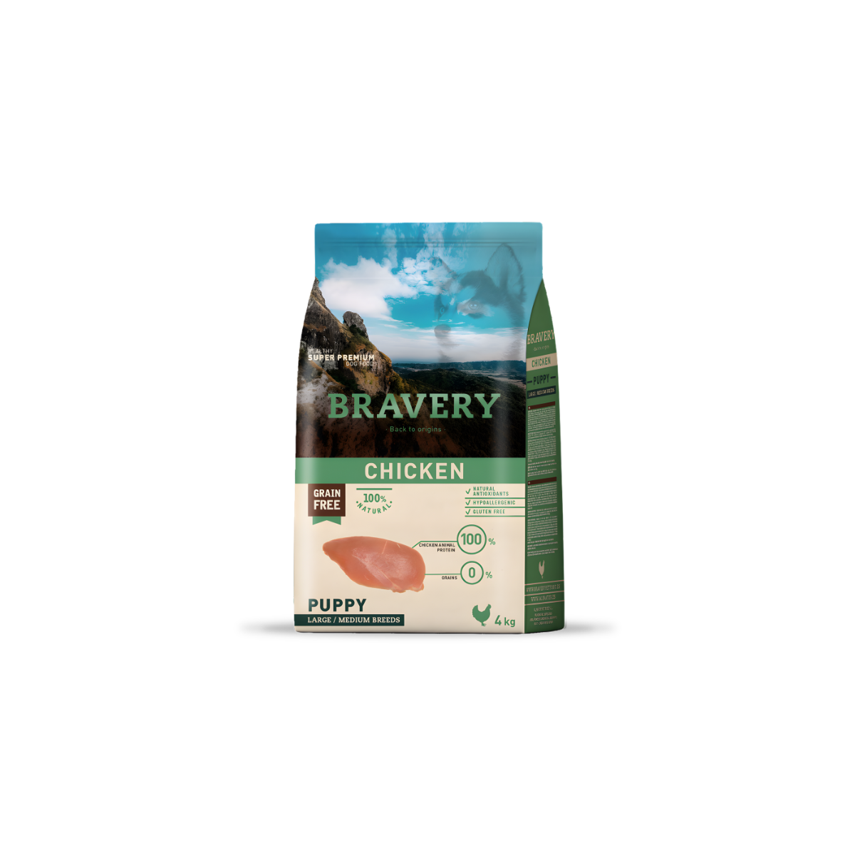 Bravery Pollo Perro Puppy 4 kg