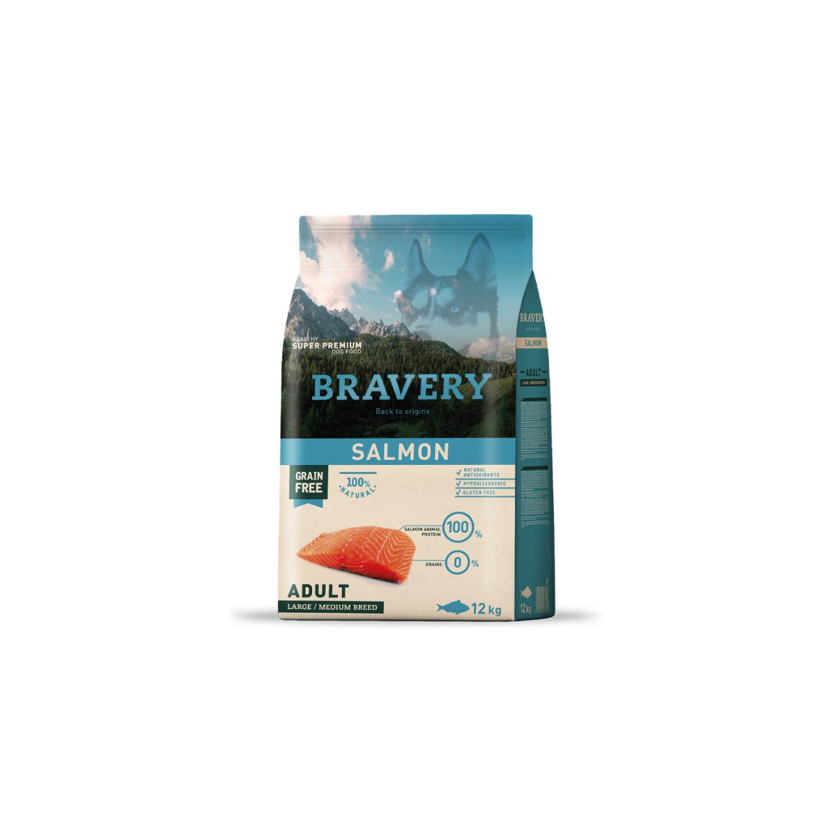 Bravery Salmón Perro Adulto 12 kg