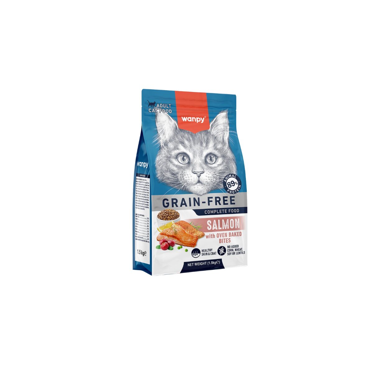 Wanpy Adult Cat Salmon 1.5kg - Imagen 2
