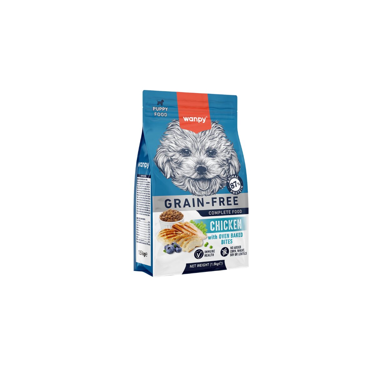 Wanpy Puppy Dog Chicken 1.5kg - Imagen 3
