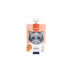 Wanpy Tasty Meat Paste Cat Salmon, Chicken & Carrot 90 gr