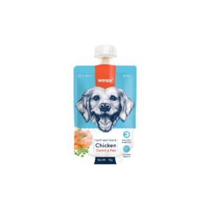 Wanpy Tasty Meat Paste Dog Chicken, Carrot y Pea 90gr